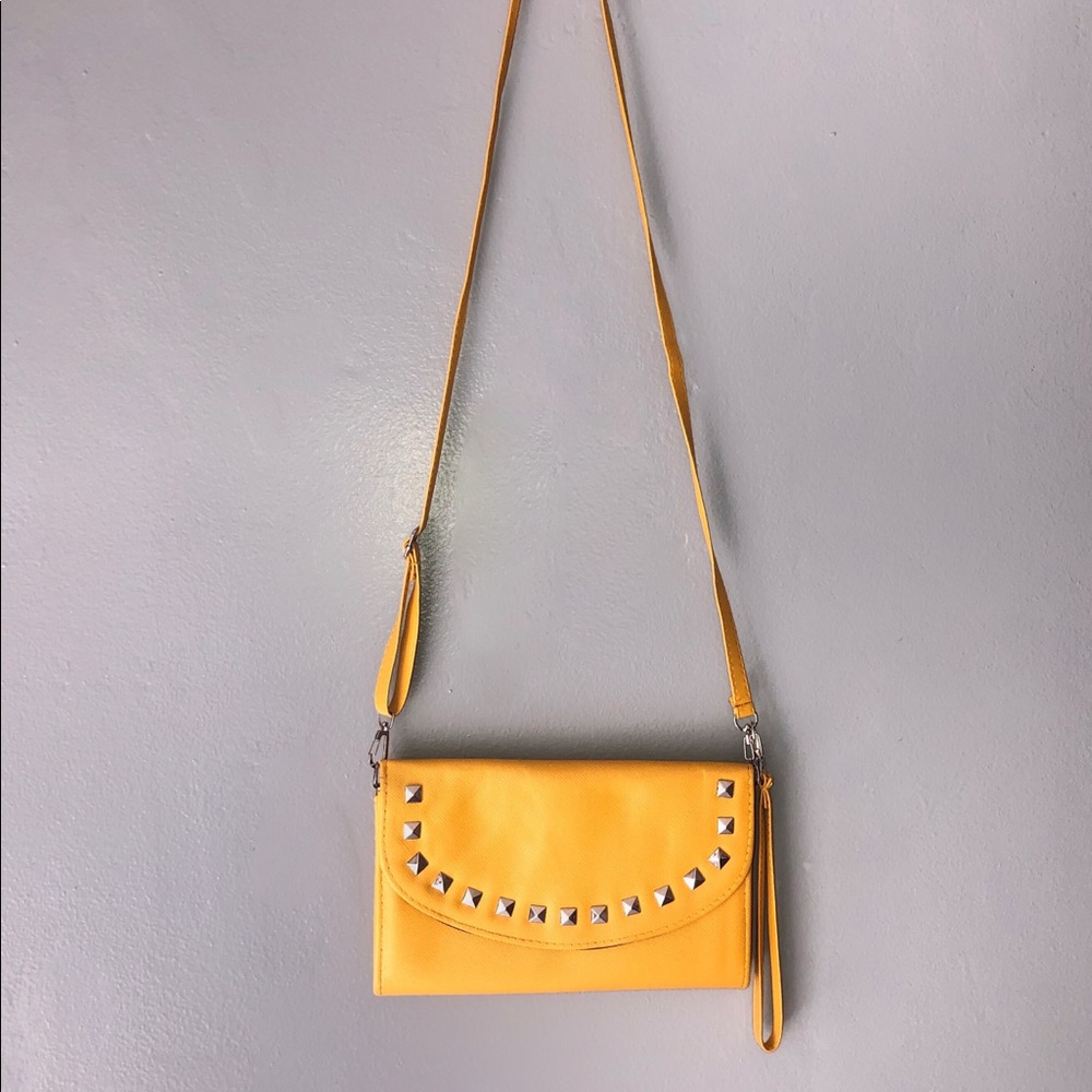 Yellow stud purse